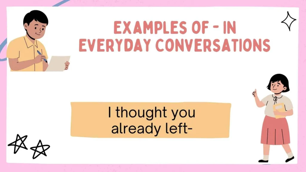 When Does - Simply Act as a Hyphen?