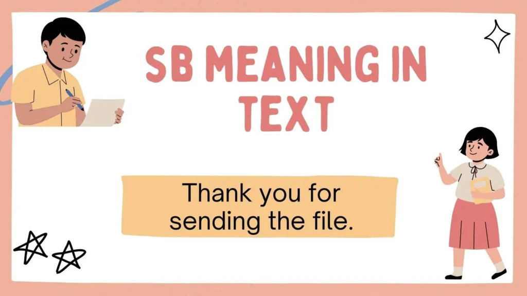 sb meaning in text