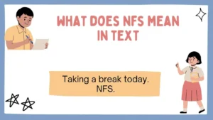 what does nfs mean in text