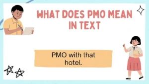 what does pmo mean in text